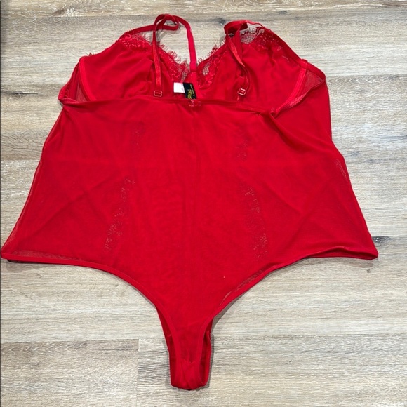 Just Sexy Lingering Sixe 3X  Vibrant Red Lace Chemise with Underwire Support - Picture 4 of 8